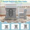 Grey Kids Art Table and Chair Set Adjustable Height Tiltable Whiteboard HDPE
